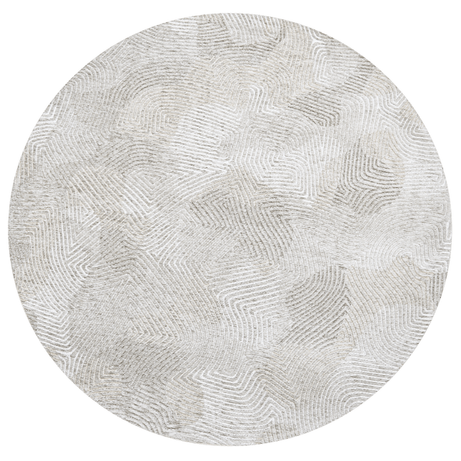 Moderne vloerkleden - Rond vloerkleed Coral Shell Beige 9229 - Louis De Poortere - Vloerkledenloods