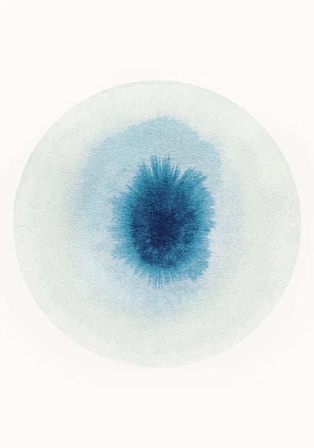 Moderne vloerkleden - Rond vloerkleed Drop Dream In Blue 2102 - Louis De Poortere - Vloerkledenloods