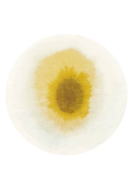 Moderne vloerkleden - Rond vloerkleed Drop Gold Moss 2100 - Louis De Poortere - Vloerkledenloods