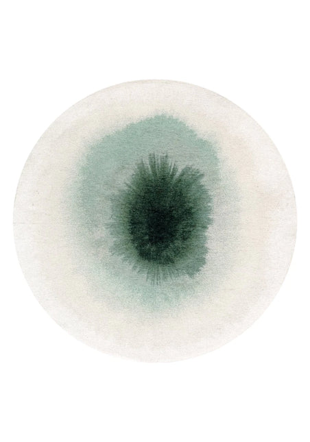 Moderne vloerkleden - Rond vloerkleed Drop Green Day 2104 - Louis De Poortere - Vloerkledenloods