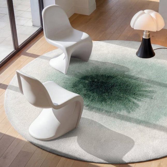 Moderne vloerkleden - Rond vloerkleed Drop Green Day 2104 - Louis De Poortere - Vloerkledenloods