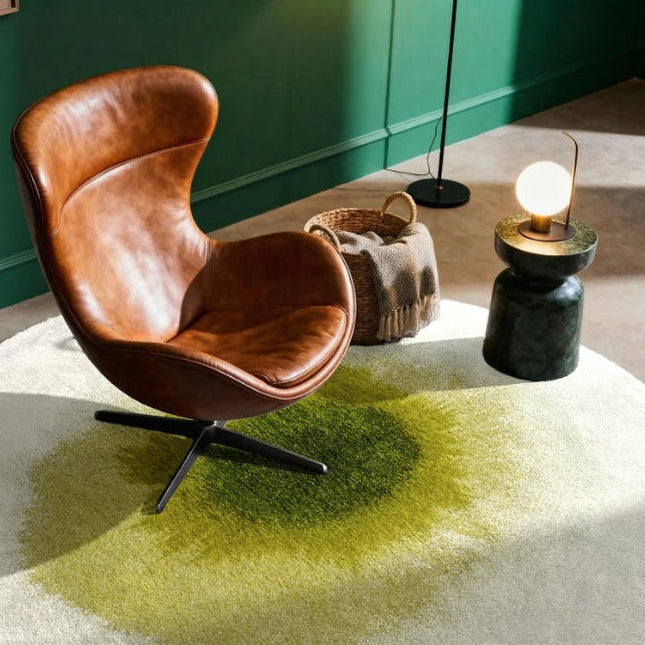 Moderne vloerkleden - Rond vloerkleed Drop Green Pepper 2105 - Louis De Poortere - Vloerkledenloods