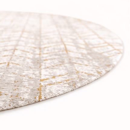 Moderne vloerkleden - Rond vloerkleed Jacob's Ladder Central Yellow 8928 - Louis De Poortere - Vloerkledenloods