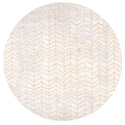 Moderne vloerkleden - Rond vloerkleed Jacob's Ladder Central Yellow 8928 - Louis De Poortere - Vloerkledenloods