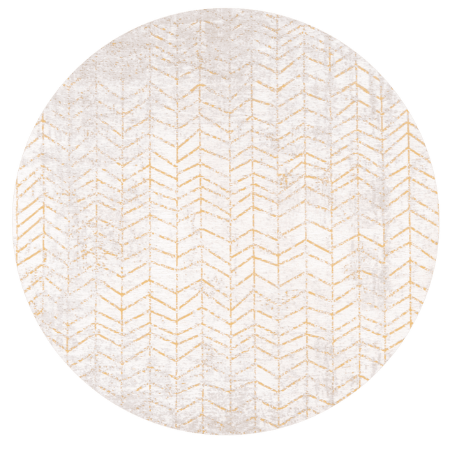 Moderne vloerkleden - Rond vloerkleed Jacob's Ladder Central Yellow 8928 - Louis De Poortere - Vloerkledenloods