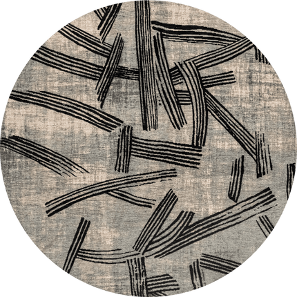 Moderne vloerkleden - Rond vloerkleed Kanji Dark Street 2066 - Louis De Poortere - Vloerkledenloods