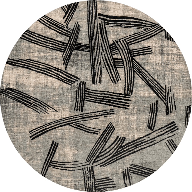 Moderne vloerkleden - Rond vloerkleed Kanji Dark Street 2066 - Louis De Poortere - Vloerkledenloods