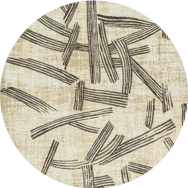 Moderne vloerkleden - Rond vloerkleed Kanji Slate 2067 - Louis De Poortere - Vloerkledenloods