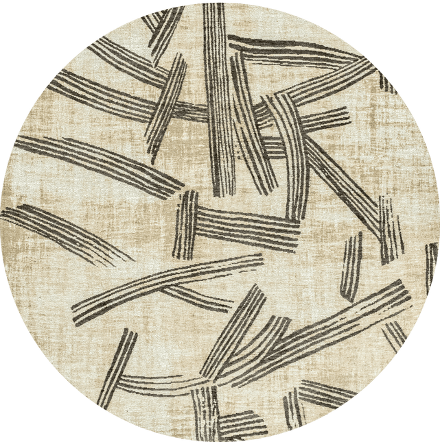 Moderne vloerkleden - Rond vloerkleed Kanji Slate 2067 - Louis De Poortere - Vloerkledenloods