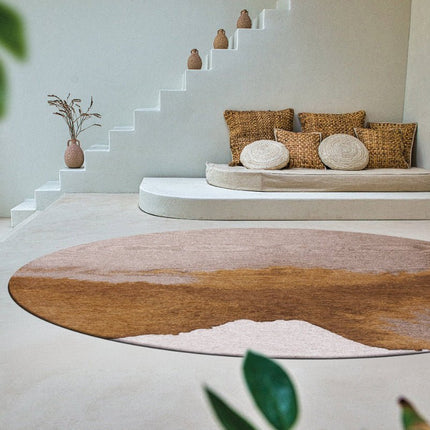Moderne vloerkleden - Rond vloerkleed Lagoon Chest Nut 9326 - Louis De Poortere - Vloerkledenloods