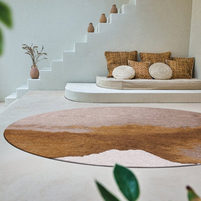 Moderne vloerkleden - Rond vloerkleed Lagoon Chest Nut 9326 - Louis De Poortere - Vloerkledenloods