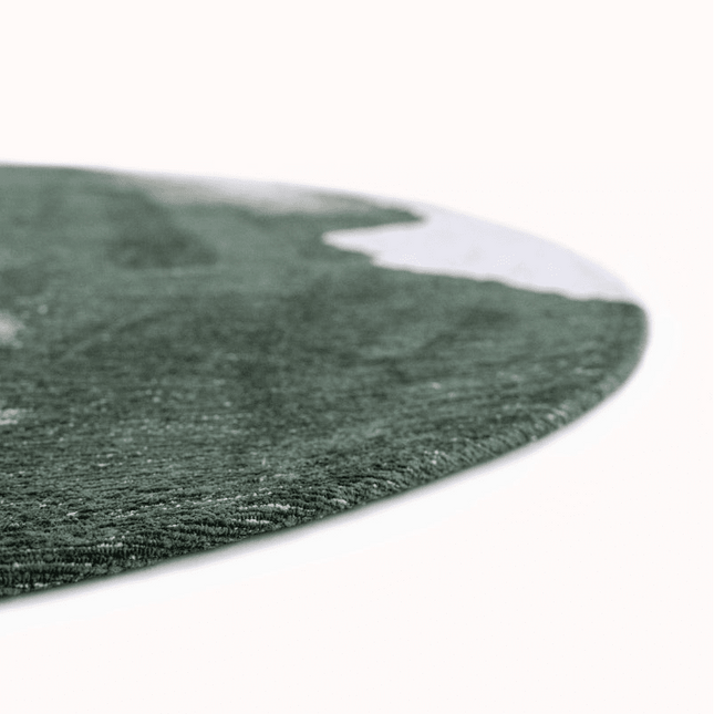 Moderne vloerkleden - Rond vloerkleed Lagoon Palm Green 9331 - Louis De Poortere - Vloerkledenloods