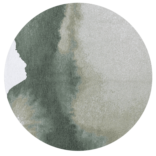 Moderne vloerkleden - Rond vloerkleed Lagoon Palm Green 9331 - Louis De Poortere - Vloerkledenloods