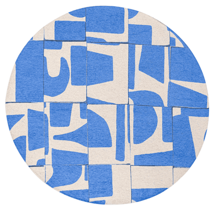Moderne vloerkleden - Rond vloerkleed Papercut Campanula 9358 - Louis De Poortere - Vloerkledenloods