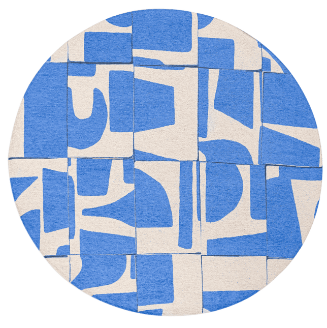 Moderne vloerkleden - Rond vloerkleed Papercut Campanula 9358 - Louis De Poortere - Vloerkledenloods