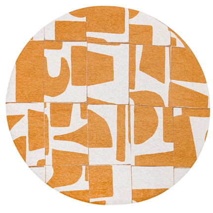 Moderne vloerkleden - Rond vloerkleed Papercut Curry 9367 - Louis De Poortere - Vloerkledenloods