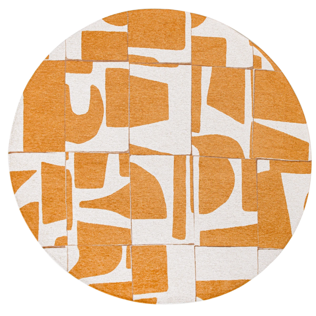 Moderne vloerkleden - Rond vloerkleed Papercut Curry 9367 - Louis De Poortere - Vloerkledenloods