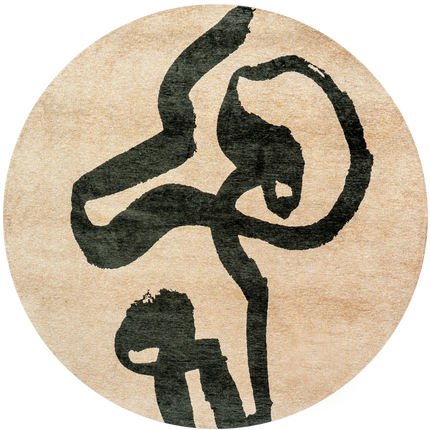Moderne vloerkleden - Rond vloerkleed Ribbon Garden Spirit 9848 - Louis De Poortere - Vloerkledenloods