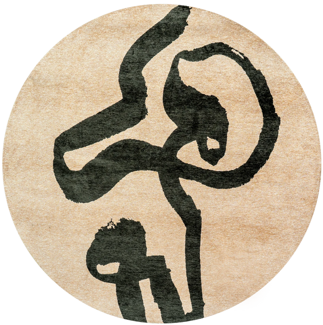 Moderne vloerkleden - Rond vloerkleed Ribbon Garden Spirit 9848 - Louis De Poortere - Vloerkledenloods