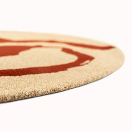 Moderne vloerkleden - Rond vloerkleed Ribbon Imperial Red 9847 - Louis De Poortere - Vloerkledenloods