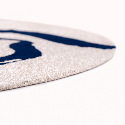 Moderne vloerkleden - Rond vloerkleed Ribbon Sea Ink 9849 - Louis De Poortere - Vloerkledenloods