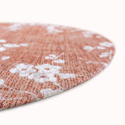 Moderne vloerkleden - Rond vloerkleed Sakura Copper Pink 9371 - Louis De Poortere - Vloerkledenloods