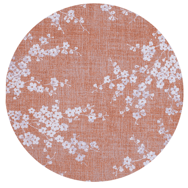 Moderne vloerkleden - Rond vloerkleed Sakura Copper Pink 9371 - Louis De Poortere - Vloerkledenloods