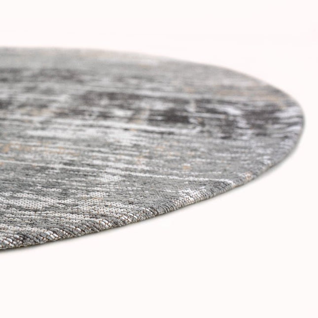 Moderne vloerkleden - Rond vloerkleed Streaks Coney Grey 8716 - Louis De Poortere - Vloerkledenloods