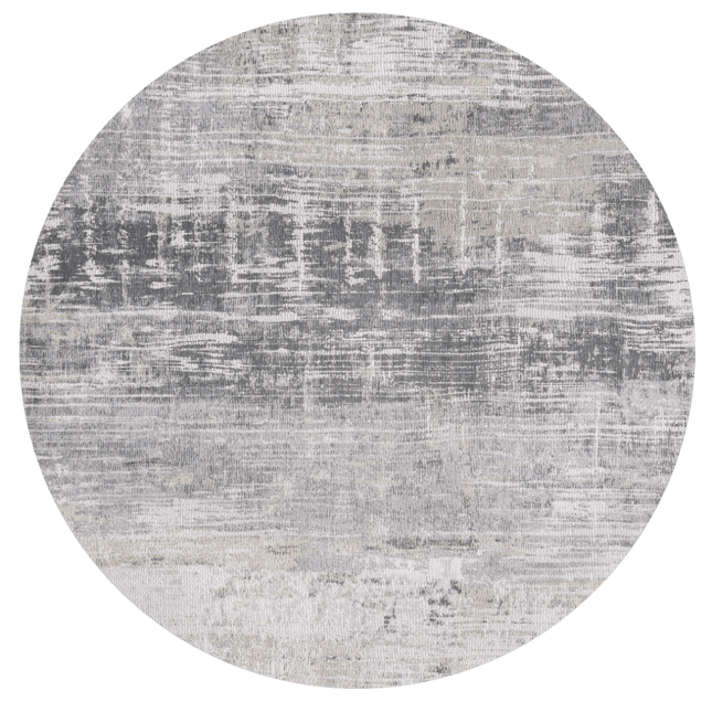 Moderne vloerkleden - Rond vloerkleed Streaks Coney Grey 8716 - Louis De Poortere - Vloerkledenloods