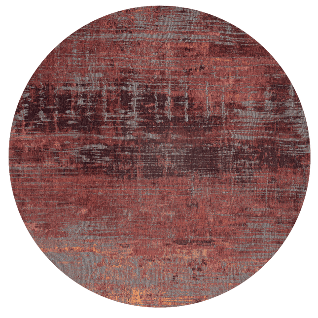 Moderne vloerkleden - Rond vloerkleed Streaks Nassau Red 9125 - Louis De Poortere - Vloerkledenloods
