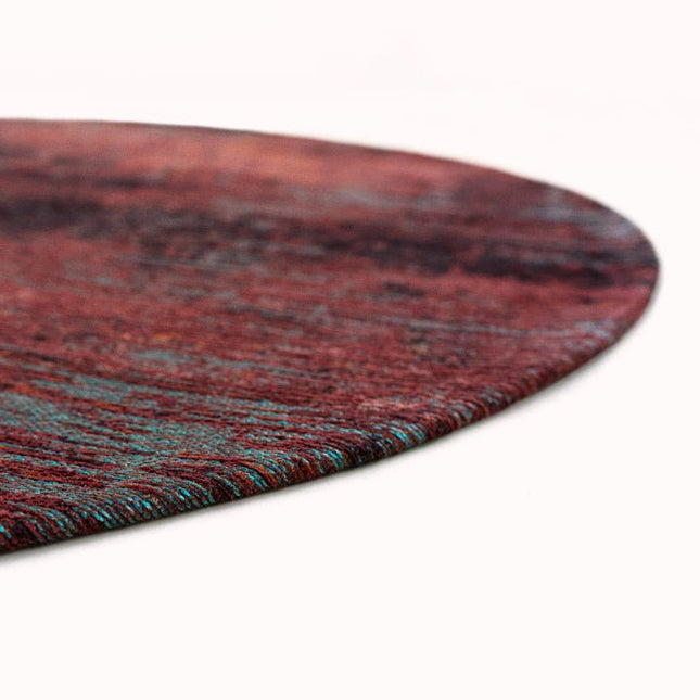 Moderne vloerkleden - Rond vloerkleed Streaks Nassau Red 9125 - Louis De Poortere - Vloerkledenloods