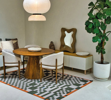 Moderne vloerkleden - Vloerkleed Chess Deep Green 9339 - Louis De Poortere - Vloerkledenloods