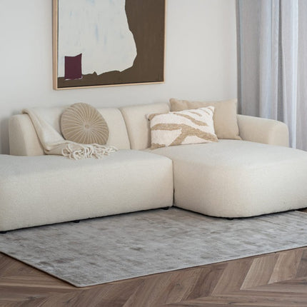 Moderne vloerkleden - Vloerkleed Felva viscose silk taupe - Interieur05 - Vloerkledenloods