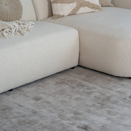 Moderne vloerkleden - Vloerkleed Felva viscose silk taupe - Interieur05 - Vloerkledenloods