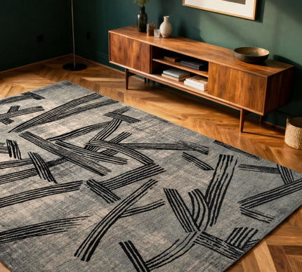 Moderne vloerkleden - Vloerkleed Kanji Dark Street 2066 - Louis De Poortere - Vloerkledenloods