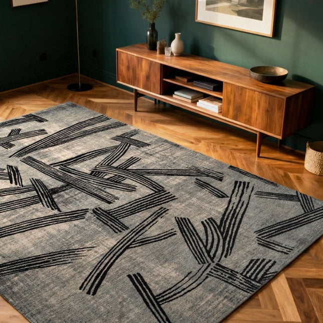 Moderne vloerkleden - Vloerkleed Kanji Dark Street 2066 - Louis De Poortere - Vloerkledenloods