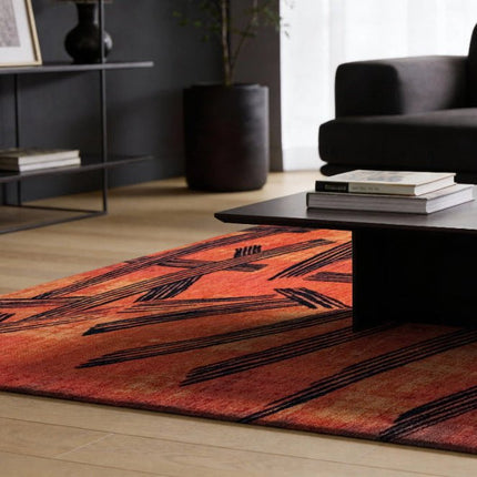 Moderne vloerkleden - Vloerkleed Kanji Ginger Chocolate 2069 - Louis De Poortere - Vloerkledenloods