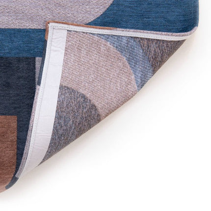 Moderne vloerkleden - Vloerkleed Module Camel Blue 9196 - Louis De Poortere - Vloerkledenloods