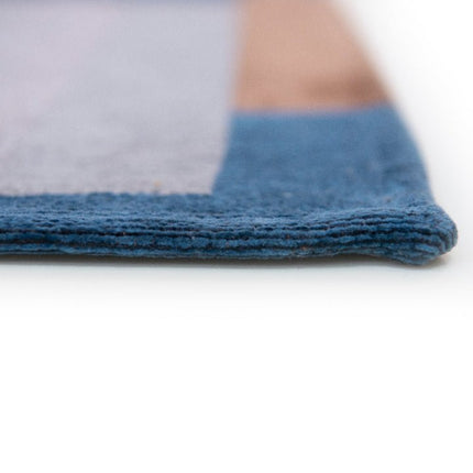 Moderne vloerkleden - Vloerkleed Module Camel Blue 9196 - Louis De Poortere - Vloerkledenloods