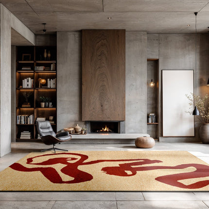 Moderne vloerkleden - Vloerkleed Ribbon Imperial Red 9847 - Louis De Poortere - Vloerkledenloods
