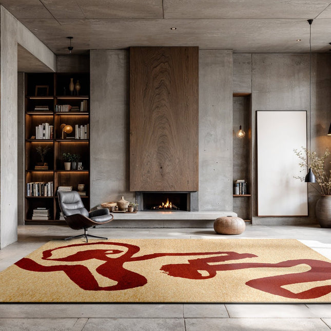 Moderne vloerkleden - Vloerkleed Ribbon Imperial Red 9847 - Louis De Poortere - Vloerkledenloods