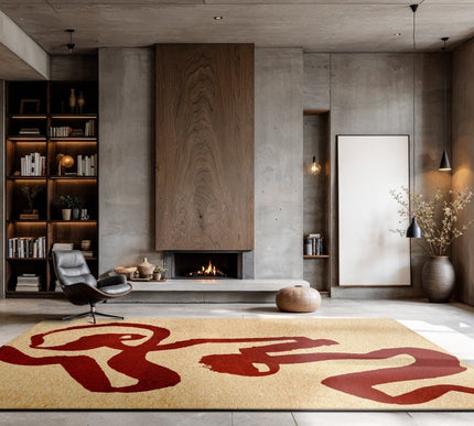 Moderne vloerkleden - Vloerkleed Ribbon Imperial Red 9847 - Louis De Poortere - Vloerkledenloods