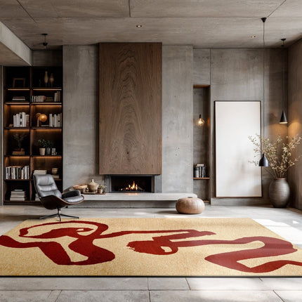 Moderne vloerkleden - Vloerkleed Ribbon Imperial Red 9847 - Louis De Poortere - Vloerkledenloods