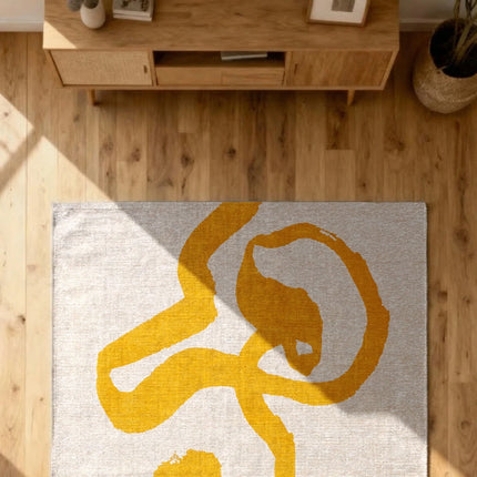 Moderne vloerkleden - Vloerkleed Ribbon Pure Yellow 2084 - Louis De Poortere - Vloerkledenloods