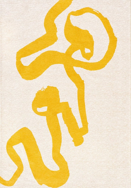 Moderne vloerkleden - Vloerkleed Ribbon Pure Yellow 2084 - Louis De Poortere - Vloerkledenloods