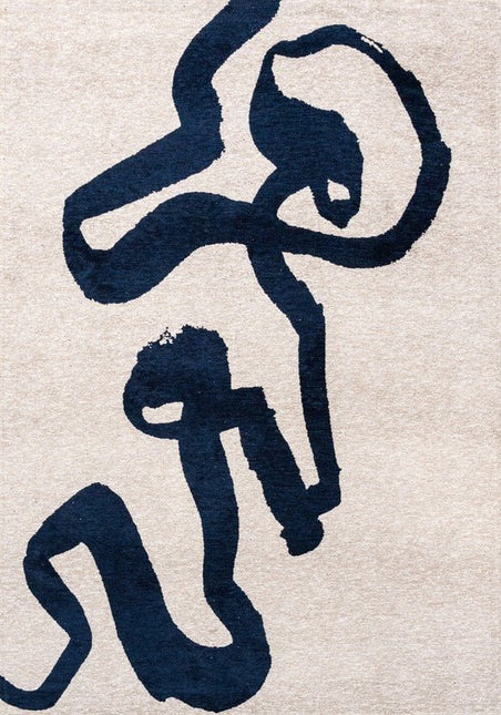 Moderne vloerkleden - Vloerkleed Ribbon Sea Ink 9849 - Louis De Poortere - Vloerkledenloods