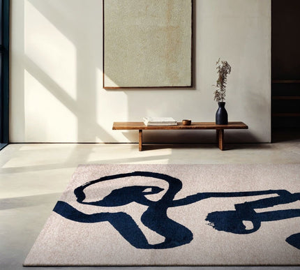 Moderne vloerkleden - Vloerkleed Ribbon Sea Ink 9849 - Louis De Poortere - Vloerkledenloods