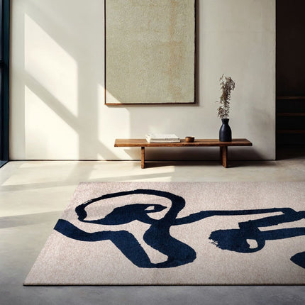 Moderne vloerkleden - Vloerkleed Ribbon Sea Ink 9849 - Louis De Poortere - Vloerkledenloods