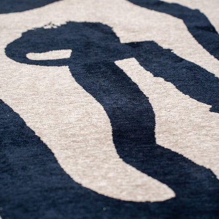 Moderne vloerkleden - Vloerkleed Ribbon Sea Ink 9849 - Louis De Poortere - Vloerkledenloods