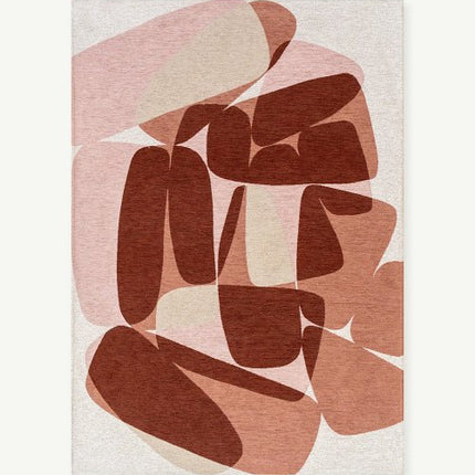 Moderne vloerkleden - Vloerkleed Stones Cherry Mocha 2088 - Louis De Poortere - Vloerkledenloods